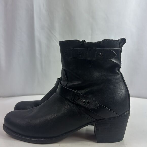 Rag & Bone Harper Moto Black Leather Women's Ankle Boots - Picture 7 of 16
